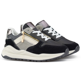 Sportskor för kvinnor, svarta sneakers