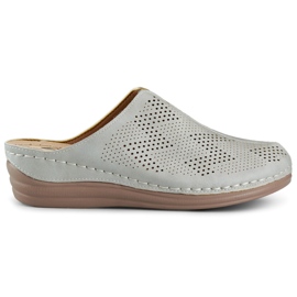 Kvinnors hälsa flipflops med slutna tår grå