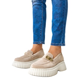 Karino beige mockaskor