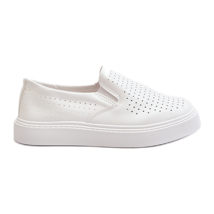 Genombrutna Slip-on Sneakers för kvinnor Vita Echossia