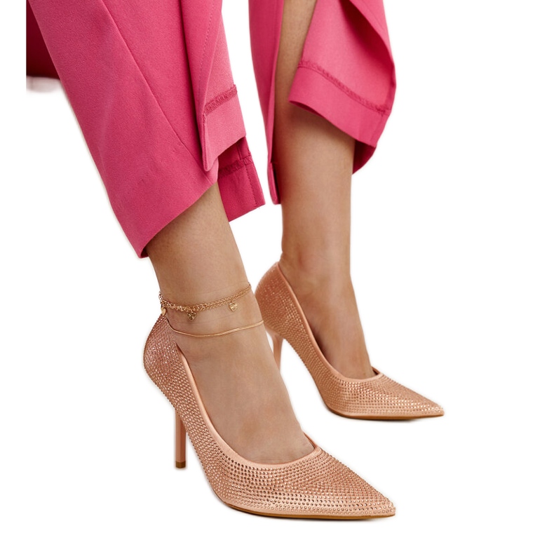 Ljusrosa högklackade pumps från Liena