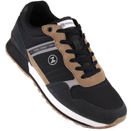 McKeylor 74111 sportskor för män i svart läder