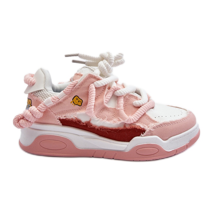 Damsneakers med tjock snörning Rosa Miatora