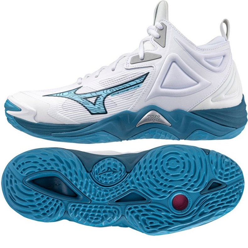 Mizuno Wave Momentum 3 Mid V1GA231721 volleybollskor vit