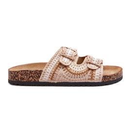 Damflipflops med korksula, Beige Fannea