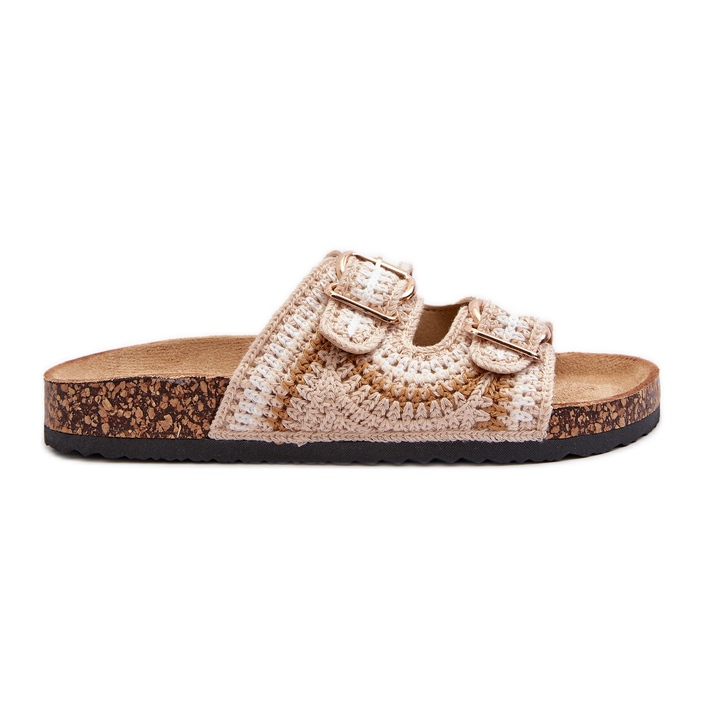 Damflipflops med korksula, Beige Fannea