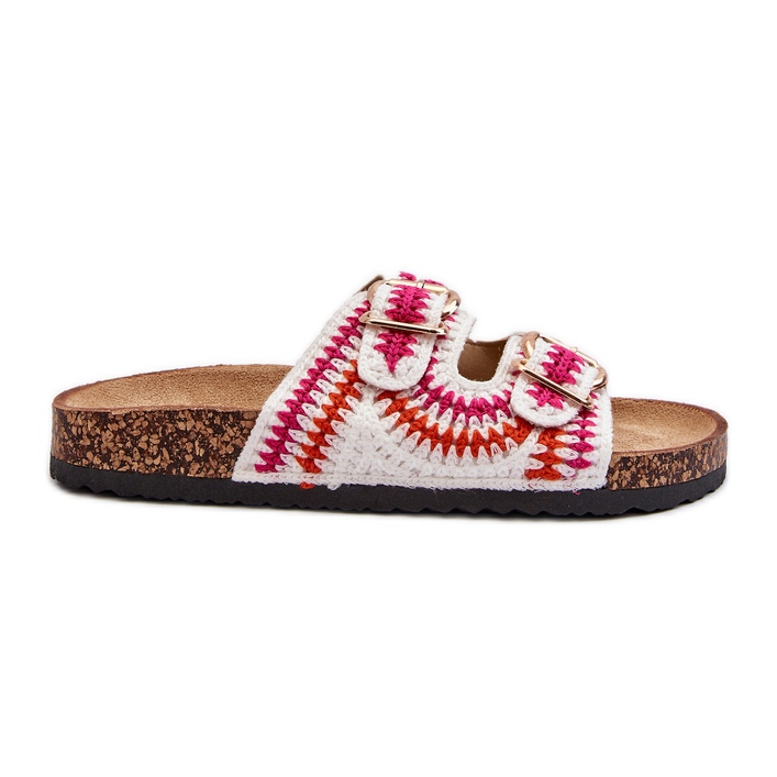 Damflip-flops med korksula, vit Fannea