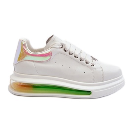 Sneakers i läder för dam GOE NN2N4029 Vit