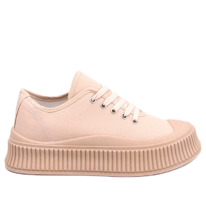 Pratt Khaki platåsneakers beige