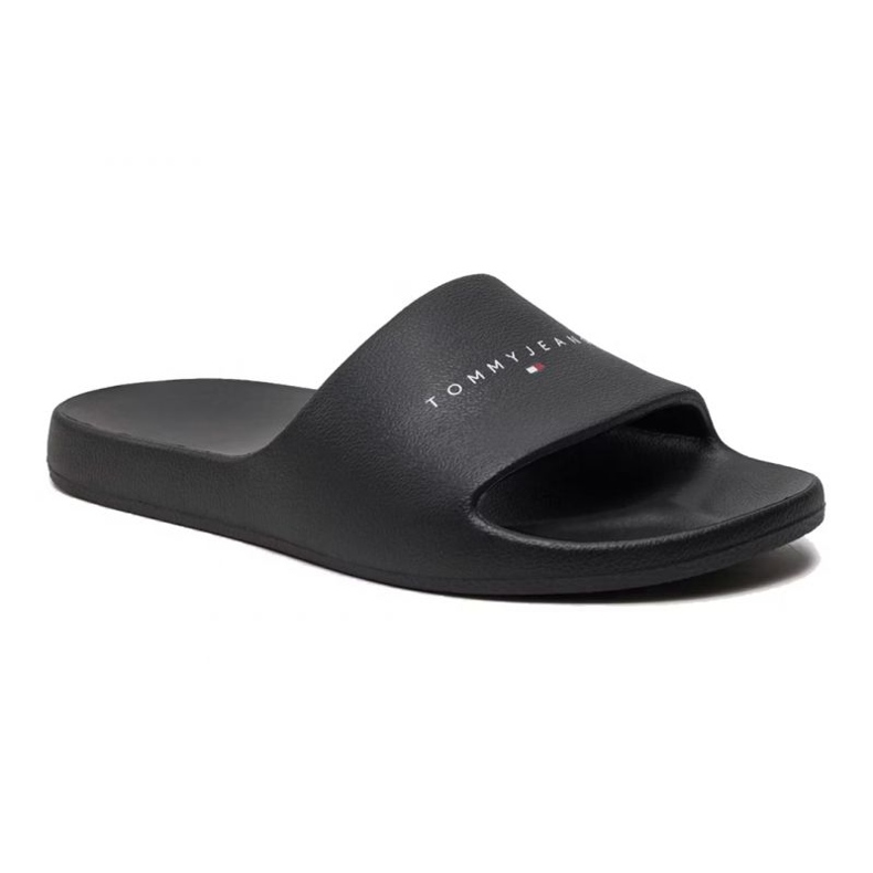 Tommy Hilfiger Tjw Tryckt Pu Pool Slide M EN0EN02693 Bds flipflops svart svart
