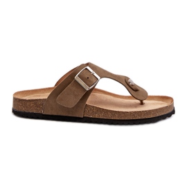 Damflipflops med kork, mörkgrön, Elina
