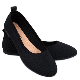 Cavaday Black sock ballerinas svart