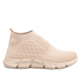 Dart Beige strumpa sportskor