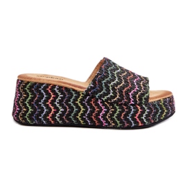 Svarta Vanarila wedge flip-flops damer