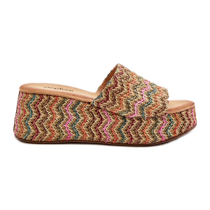 Beige Vanarila wedge flip-flops damer