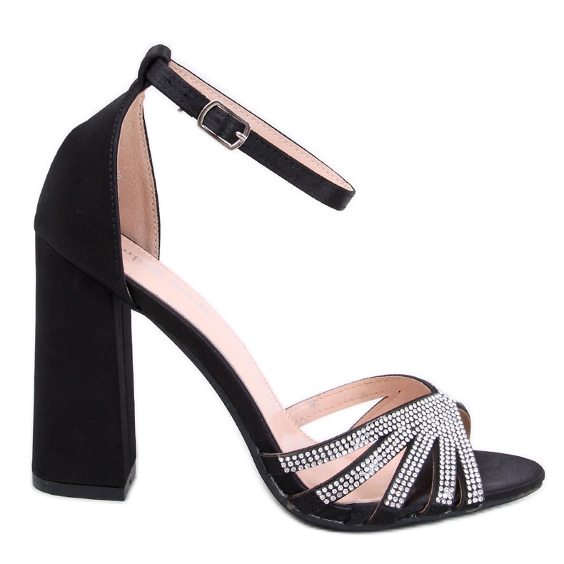 Nikitai Svarta högklackade sandaler med strass