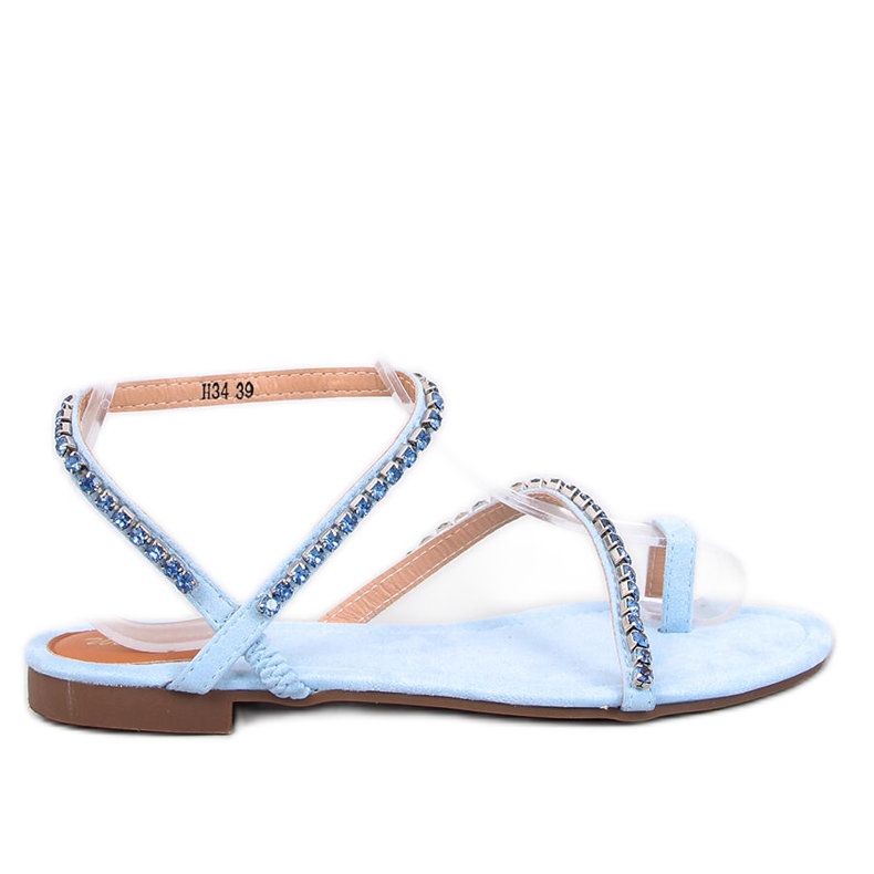 Ayless Blue flip-flop sandaler med strass blå