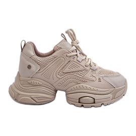 Sneakers på en massiv sula GOE NN2N4046 Beige
