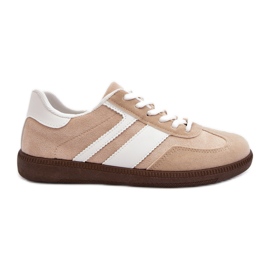 Dam Låga Sneakers Sportskor Beige Eudiopis