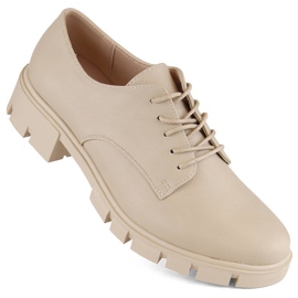M. DASZYŃSKI Beige oxfordskor för kvinnor M.Daszyński MR23119-5