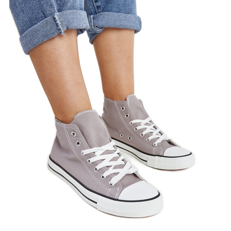 Gråa Eliska high-top sneakers