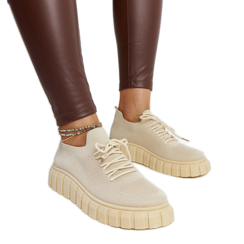 Ljusa beige Jitka sportsneakers