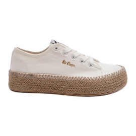 Lee Cooper LCW-24-44-2410 Flätade sneakers, vita
