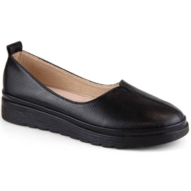 Svarta slip-on skor i läder för kvinnor Filippo DP6163