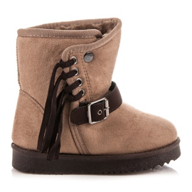 Kylie Stövlar med fransar brun