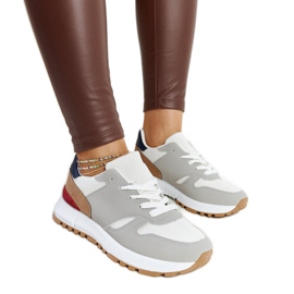 Flerfärgade sneakers på Sultisz-plattformen grå