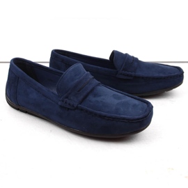News Mockaskor, slip-on mockasiner för män, marinblå Unisoft 7710