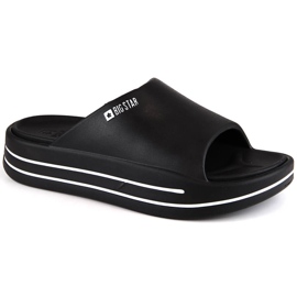 Svarta plattformsflipflops för kvinnor Big Star NN274A037
