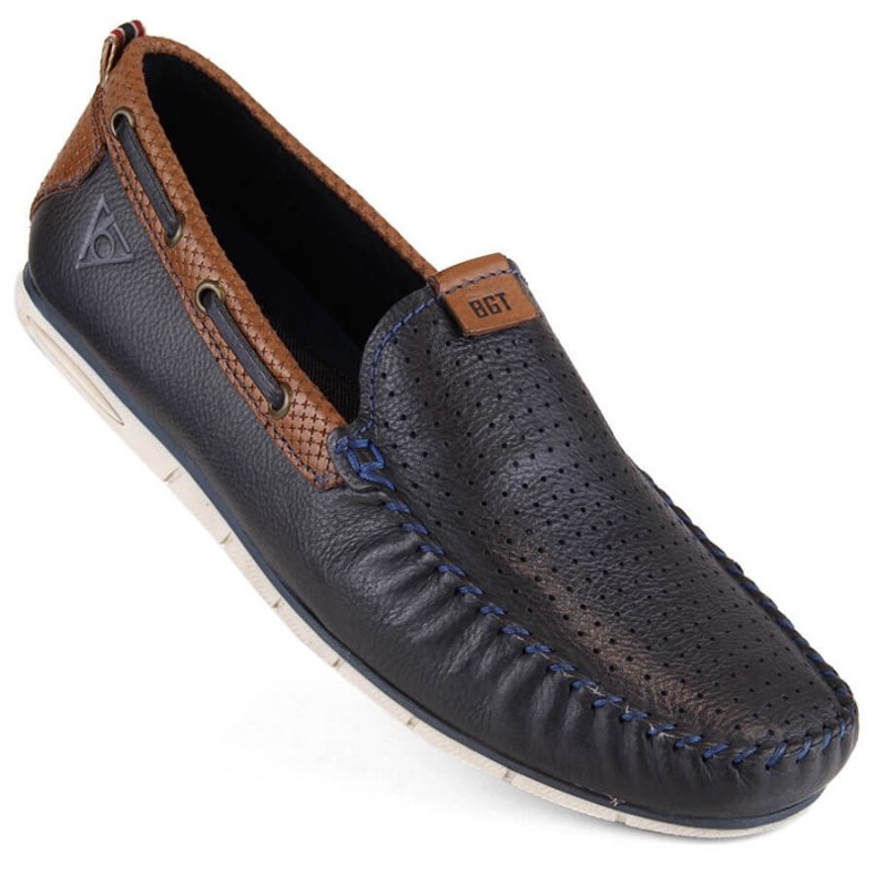 Bugatti M INT1990 läderskor, marinblå