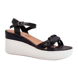 Esinna Black Wedge Sandaler svart