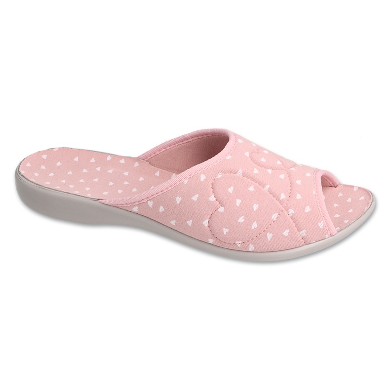 Befado pu-tofflor för kvinnor 254D154, rosa, med hjärtan