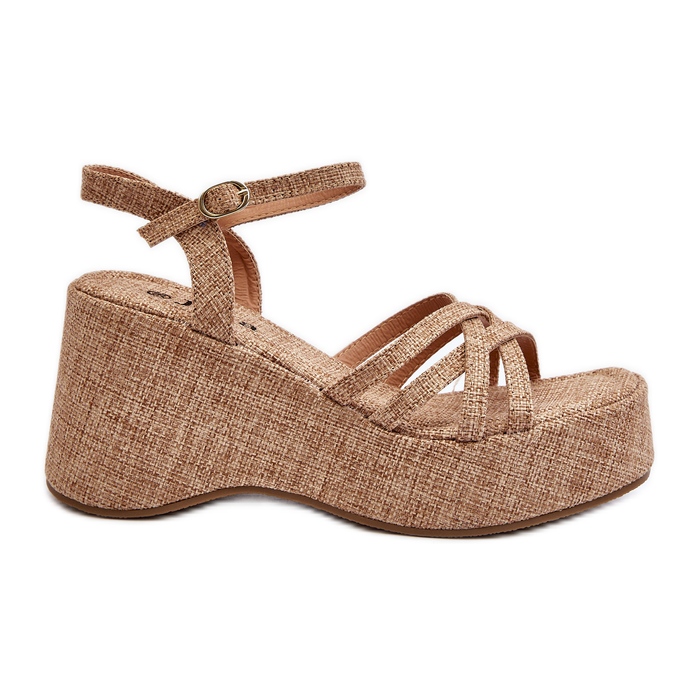 Beige Platform och Wedge Sandaler Oporia