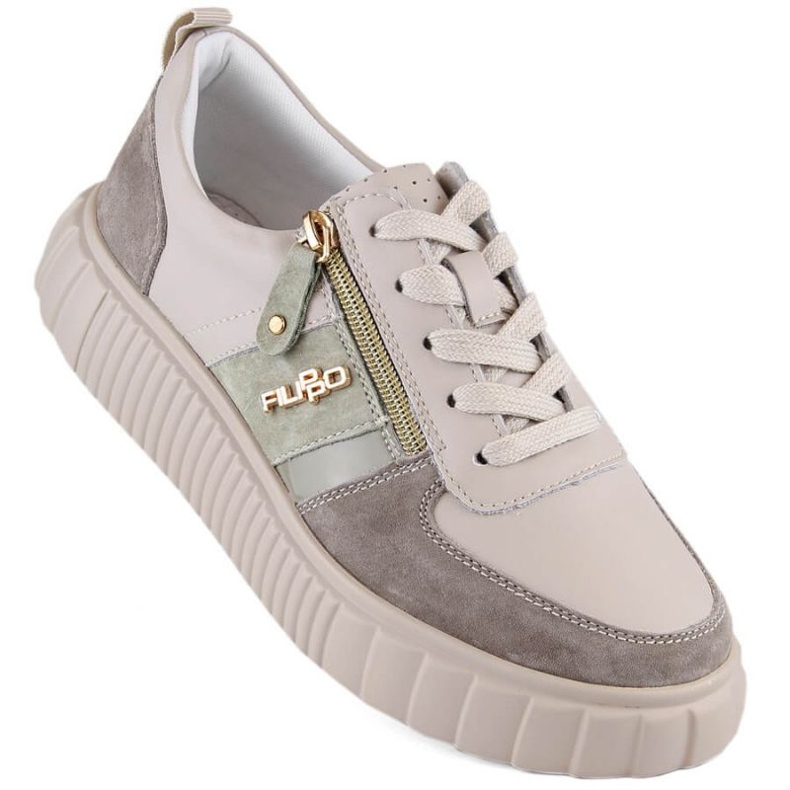 Filippo W PAW501B platåskor i läder, beige