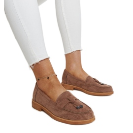 Vinceza loafers i brun mocka