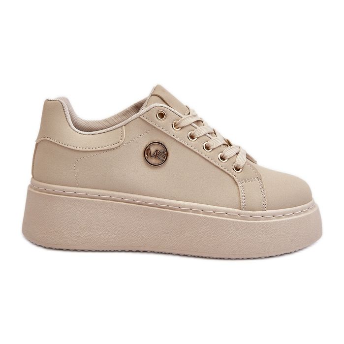 Platform Sneakers dam Beige Eshen