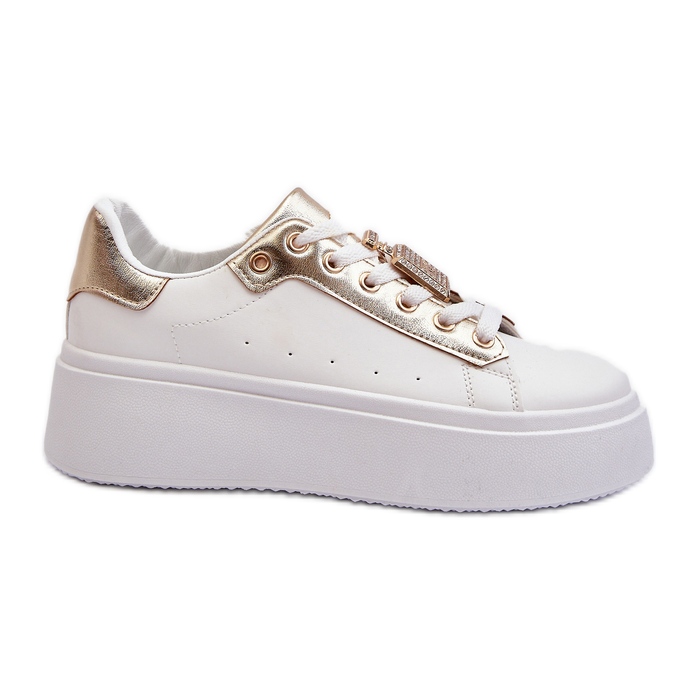 Vita damsneakers med dekoration Celedria