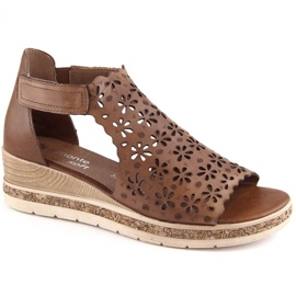 Rieker Skinnbekväma sandaler Remonte W RKR655 brun