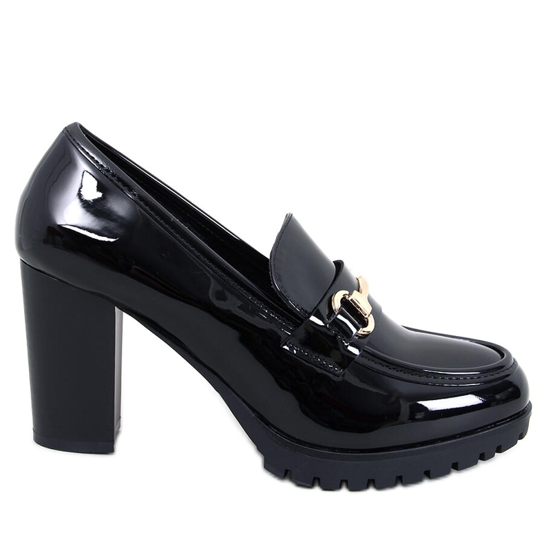 Hyett Black loafers med patentklack svart