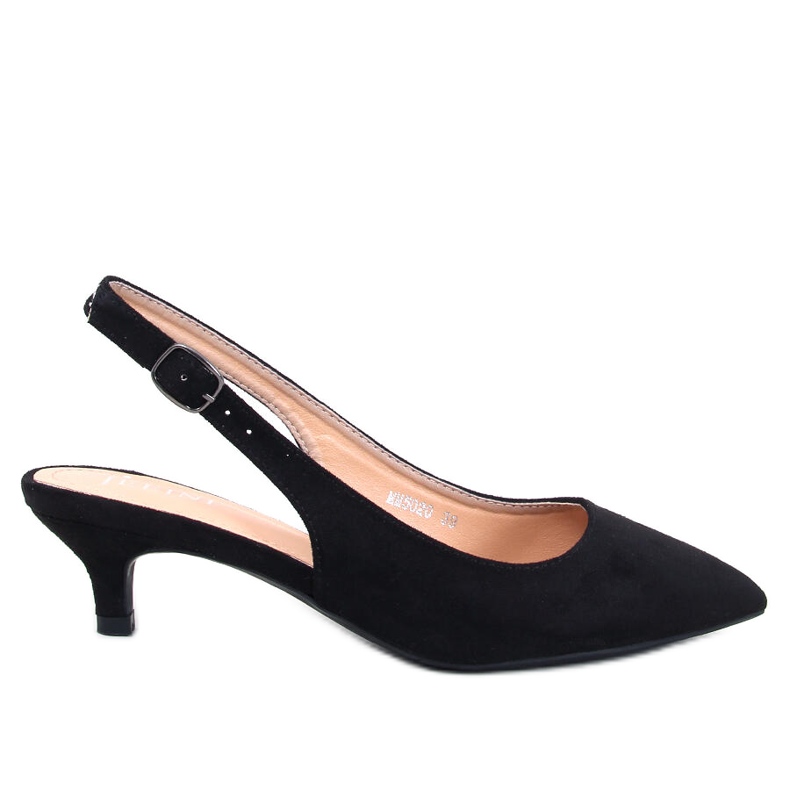 Malloi Svarta låga klackar med öppen klack