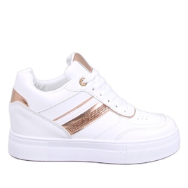 Eyson WHITE/CHAMPAGNE wedge sneakers vit