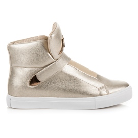 Höga sneakers med kardborre gul