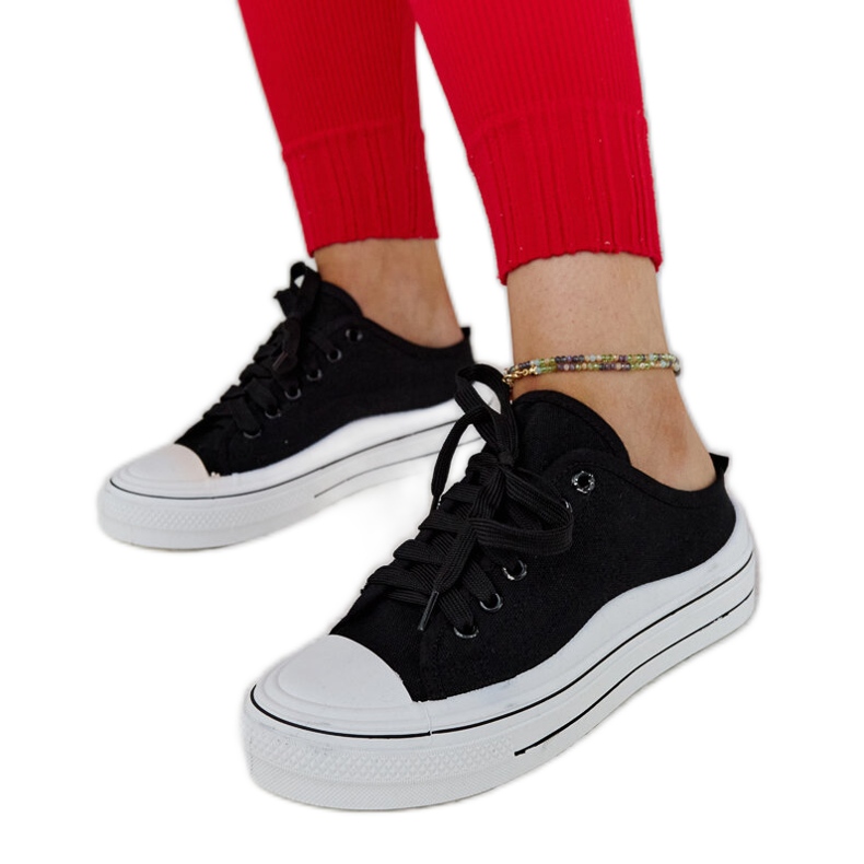 Svarta Fiori plattformssneakers