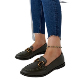 Mörkgröna mockasiner med Lemlem-spänne