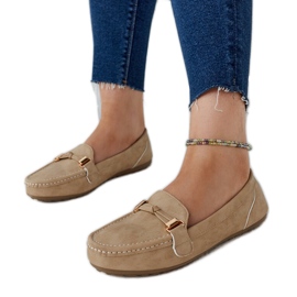 Beige mockasiner med matt finish från Scafati