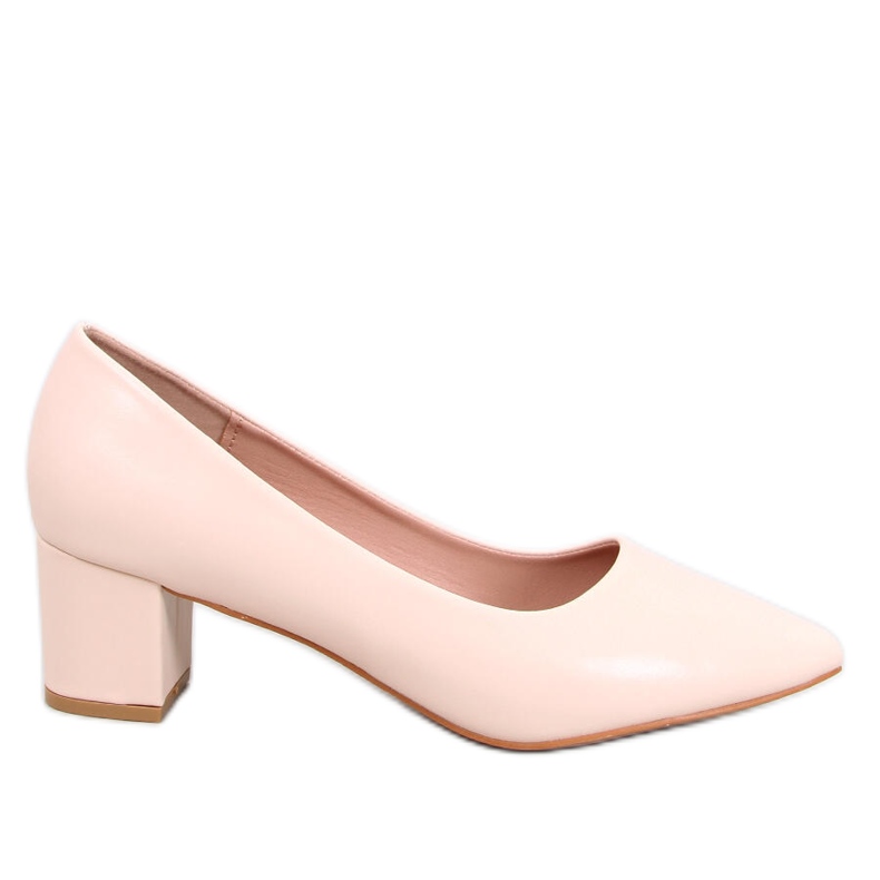 Hantverk Aprikos lågklackade pumps beige