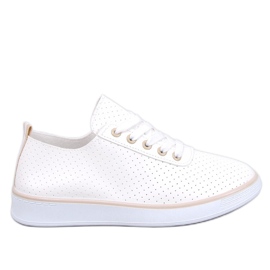 Hodges Beige genombrutna sneakers